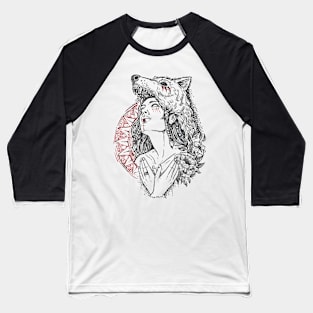 Wolf priestess Baseball T-Shirt